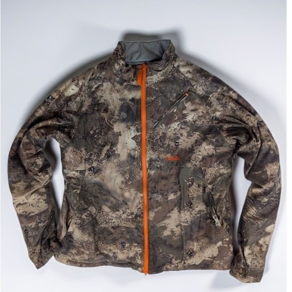 Cabelas O2 Octane Camo Reversible Jacket Kids 2XL Full Zip Hunting Fit Men's S
